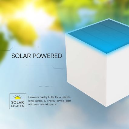 LED solcelle væglampe med sensor LED/9W/5V 3000/4000/5000K IP65 2600 mAh hvid