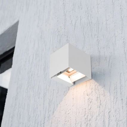 LED solcelle væglampe med sensor LED/9W/3,7V 3000/4000/5000K IP65 2600 mAh hvid