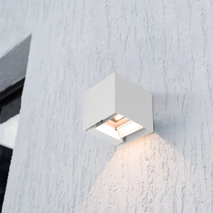 LED solcelle væglampe med sensor LED/9W/3,7V 3000/4000/5000K IP65 2600 mAh hvid