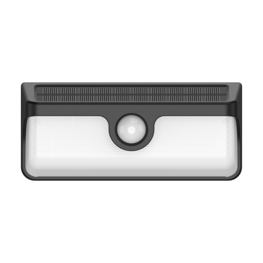 LED-solcelledrevet væglampe med sensor LINK LED/5W/3,7V 2000 mAh IP65 sort