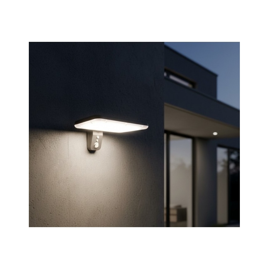 LED solcelle-væglampe med sensor PHOENIX LED/15W/3,2V 3000/4000K IP65 6000 mAh