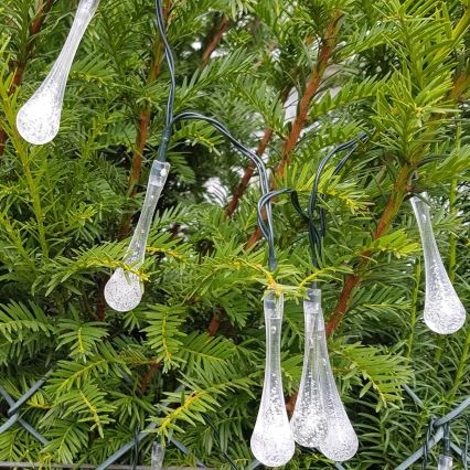 LED Solarlanternekæde ICE 30xLED/1,2V 300 mAh IP44