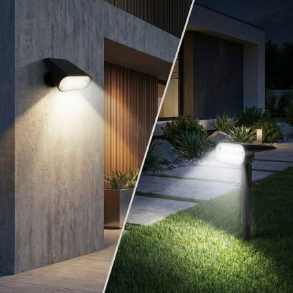 LED solcellelampe 2 i 1 LED/3,7 V 1200 mAh IP54 sort