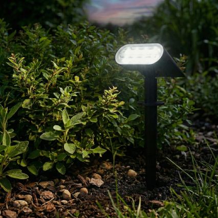 LED solcellelampe 2 i 1 LED/3,7 V 1200 mAh IP54 sort