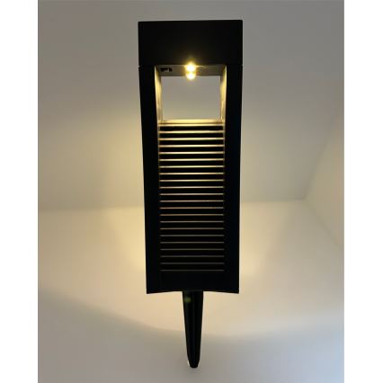LED solcellelampe 2xLED/1,2V 200 mAh IP44 sort