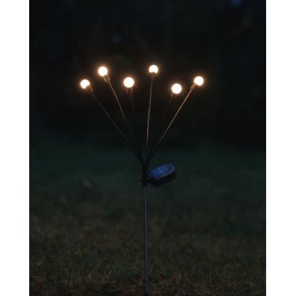 LED solcellelampe 6xLED/1,2V 300 mAh IP44 sort