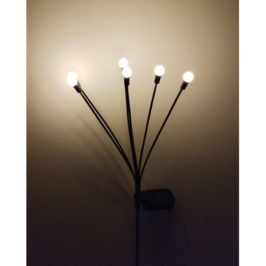 LED solcellelampe 6xLED/1,2V 300 mAh IP44 sort