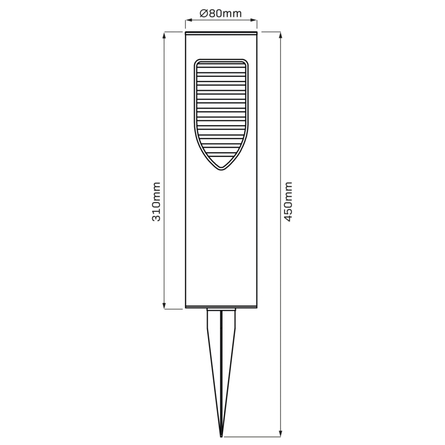 LED solcellelampe ADDIS LED/1,2V 600 mAh IP44 sort