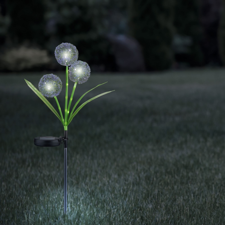 LED solcellelampe ALLIUM LED/1,2V 6500K 600 mAh IP44 sort