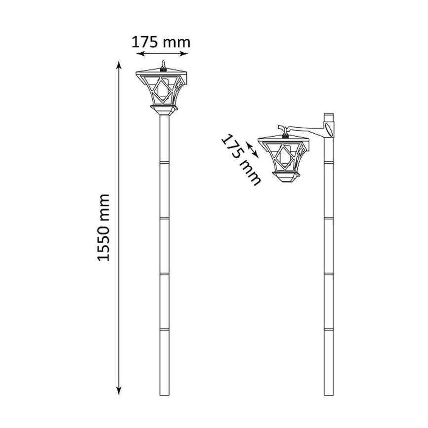 LED solcellelampe ARTIS LED/1,2V IP44
