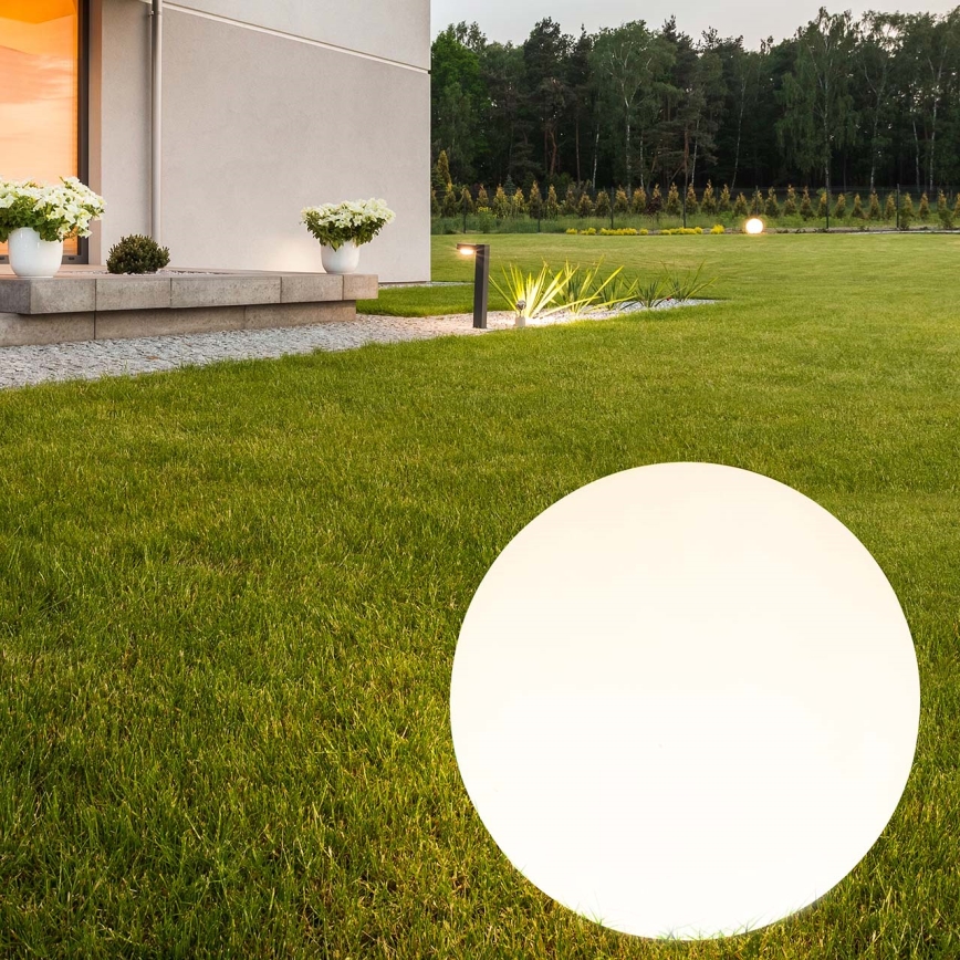 LED solcellelampe BALL LED/3,7V 2000 mAh diameter 50 cm IP65 hvid