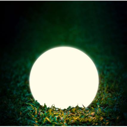 LED solcellelampe BALL LED/3,7V 2000 mAh diameter 50 cm IP65 hvid