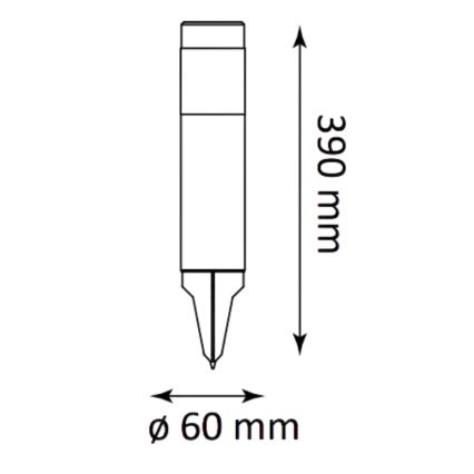LED solcellelampe BART LED/1,2V IP44