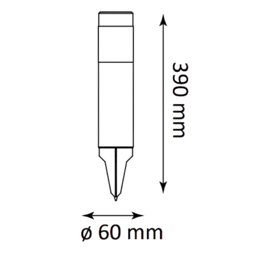 LED solcellelampe BART LED/1,2V IP44