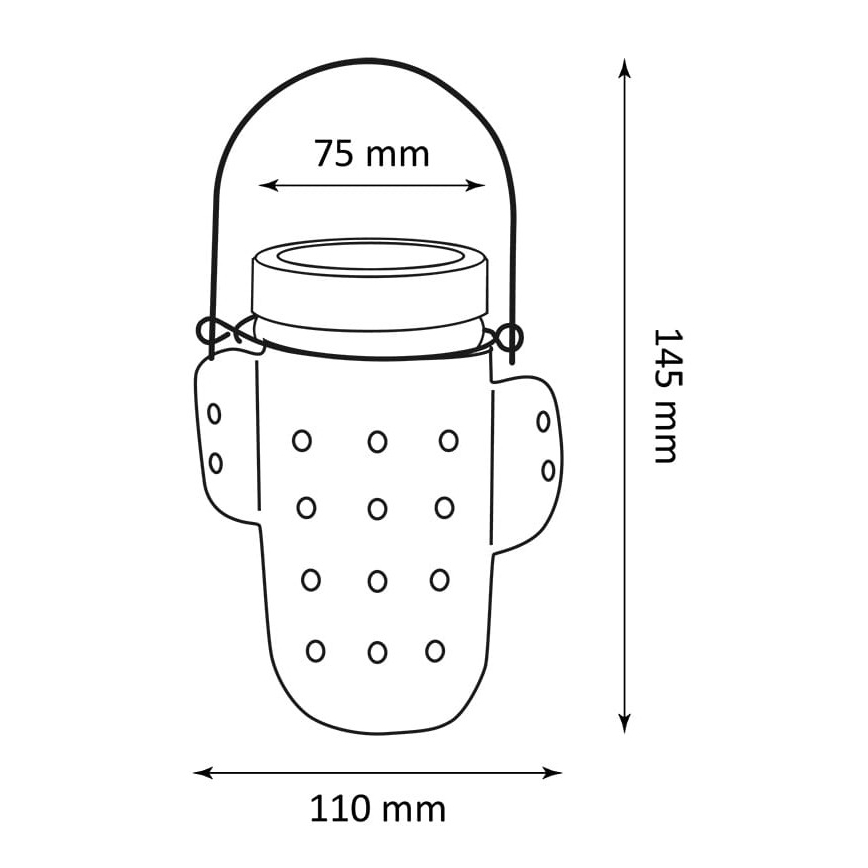 LED solcellelampe CACTUS LED/1,2V IP44