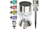 LED solcellelampe CRYSTAL 2xLED-RGB/0,02W/1xAAA mat krom IP44