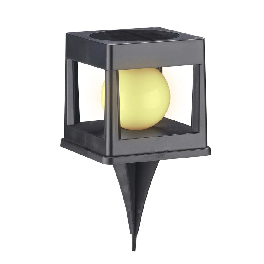 LED solcellelampe CUBO LED/3,7V 1200 mAh IP44 sort