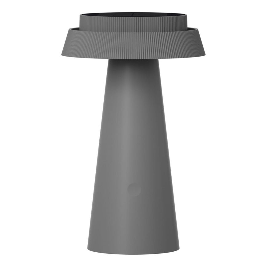 LED solcellelampe dæmpbar m. touch-funktion MARAKESZ LED/3,7V USB 3600 mAh 1800/2700/3000K IP54 grå