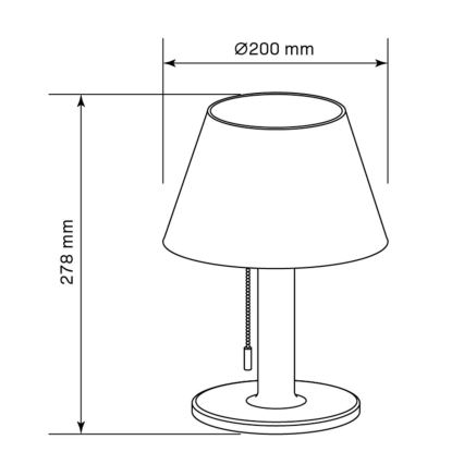 LED solcellelampe dæmpvar VIOLA LED/3,7V 1200 mAh IP44