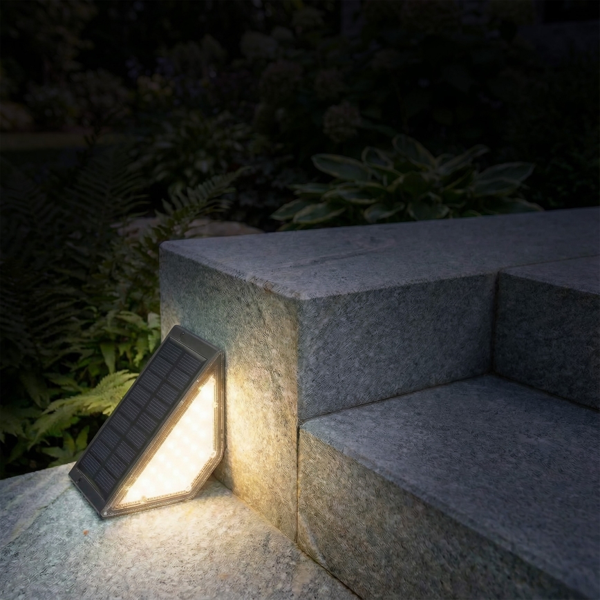 LED solcellelampe ELI LED/4,5W/3,7V 500 mAh IP44 sort