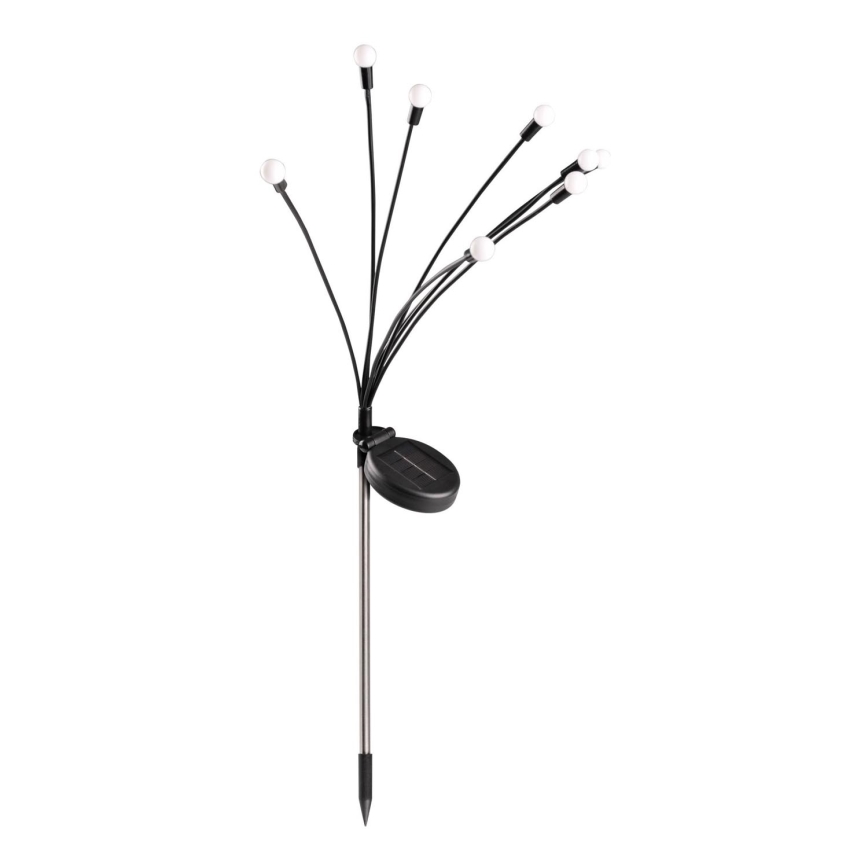 LED solcellelampe FIORINI 8xLED/1,2V 600 mAh IP44 sort