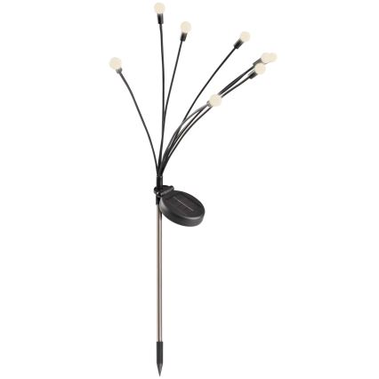 LED solcellelampe FIORINI 8xLED/1,2V 600 mAh IP44 sort