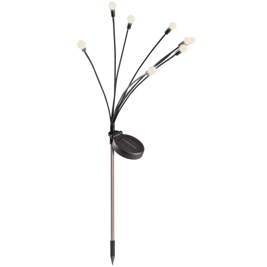 LED solcellelampe FIORINI 8xLED/1,2V 600 mAh IP44 sort