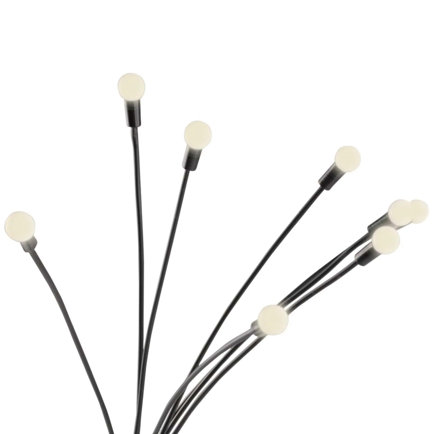 LED solcellelampe FIORINI 8xLED/1,2V 600 mAh IP44 sort