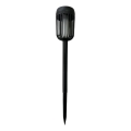 LED solcellelampe FLAME LED/1,2V 100 mAh 1800K 37 cm IP44 sort