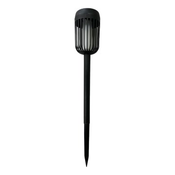 LED solcellelampe FLAME LED/1,2V 100 mAh 1800K 37 cm IP44 sort