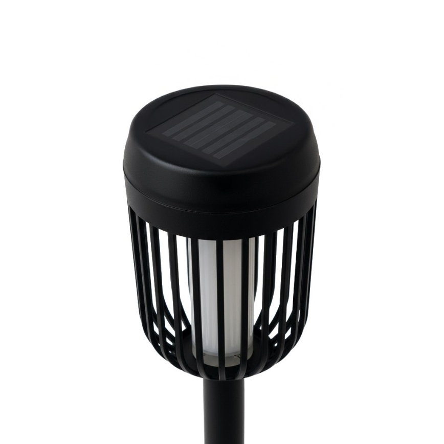 LED solcellelampe FLAME LED/1,2V 100 mAh 1800K 37 cm IP44 sort