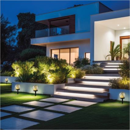 LED-solcellelampe GLEAM LED/1,2V 3000K IP44 40 mAh klar/sort