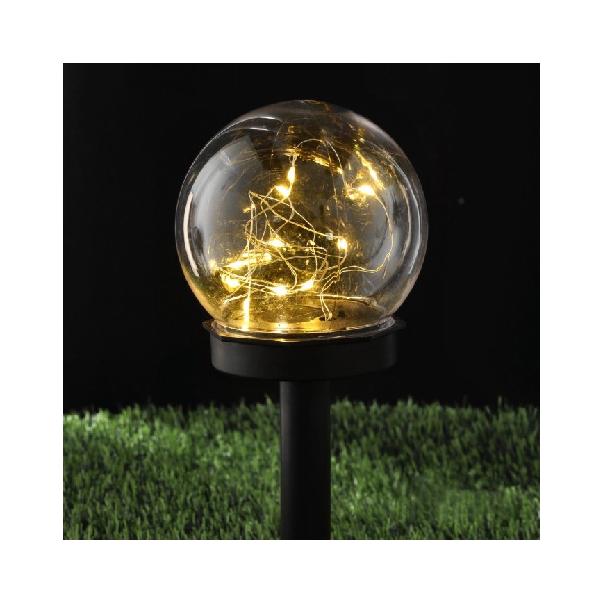 LED-solcellelampe GLEAM LED/1,2V 3000K IP44 40 mAh klar/sort