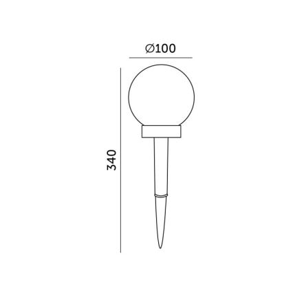 LED-solcellelampe GLEAM LED/1,2V 3000K IP44 40 mAh røgfarvet/sort