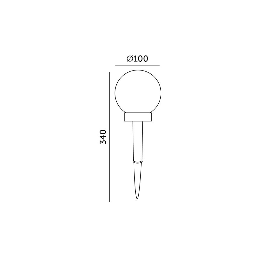 LED-solcellelampe GLEAM LED/1,2V 3000K IP44 40 mAh røgfarvet/sort