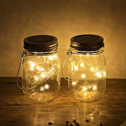 LED solcellelampe JAR LED/1,2V 600 mAh IP44