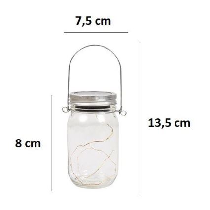 LED solcellelampe JAR LED/1,2V 600 mAh IP44