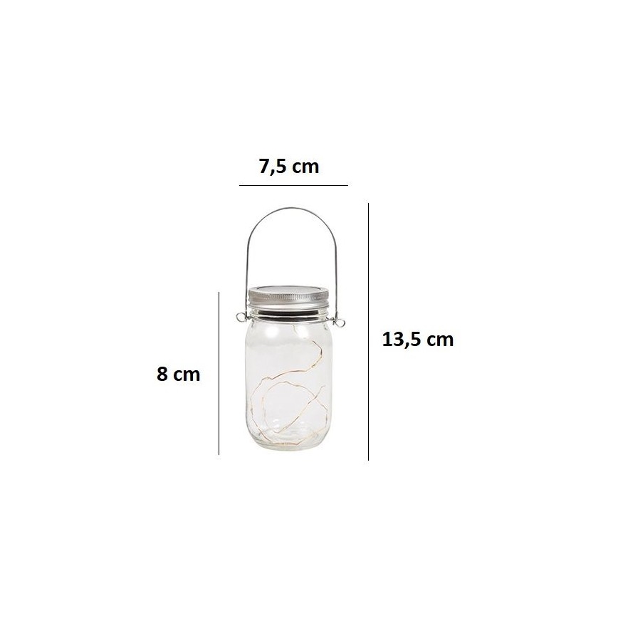 LED solcellelampe JAR LED/1,2V 600 mAh IP44