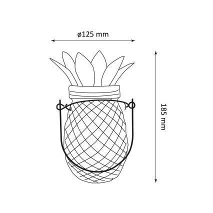 LED solcellelampe JAR LED/1,2V IP44 ananas