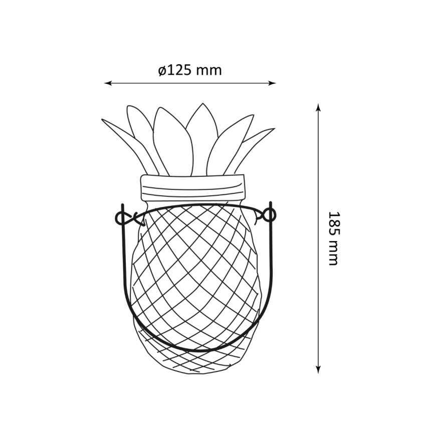 LED solcellelampe JAR LED/1,2V IP44 ananas