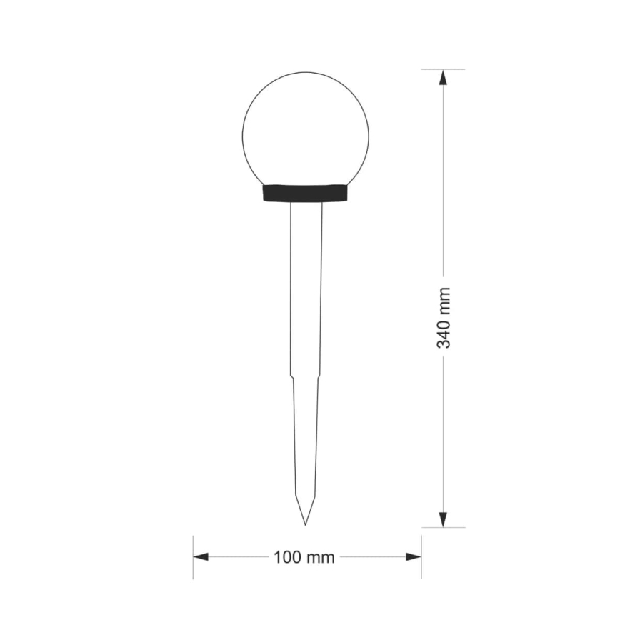 LED solcellelampe KULA LED/1,2V 40 mAh P44