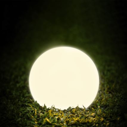 LED solcellelampe KULA LED/3,2V 3000/4000/6500K Ø 20 cm 500 mAh IP65 hvid