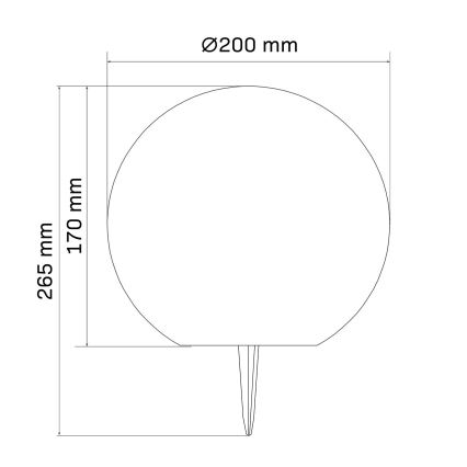 LED solcellelampe KULA LED/3,2V 3000/4000/6500K Ø 20 cm 500 mAh IP65 hvid