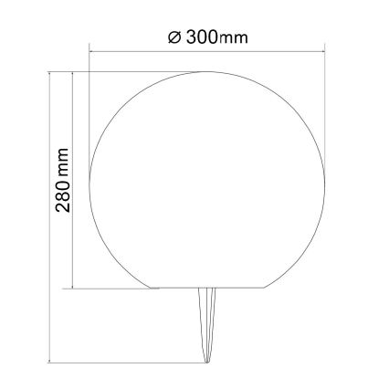 LED-solcellelampe KULA LED/3,2V 3000/4000/6500K Ø 30 cm 600 mAh IP65 hvid