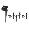LED solcellelampe KULKI 6xLED/1,2V 600 mAh 4,3 m IP44 sort/hvid