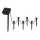 LED solcellelampe KULKI 6xLED/1,2V 600 mAh 4,3 m IP44 sort/hvid
