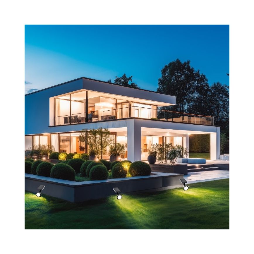 LED-solcellelampe LANCE LED/3,7V 6000K IP44 1500 mAh