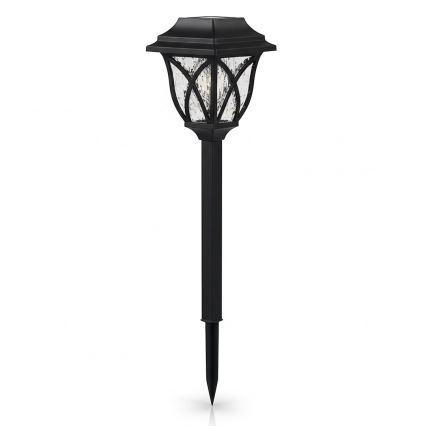 LED solcellelampe LAWN LED/1,2V 100 mAh 3000K 44 cm IP44 sort
