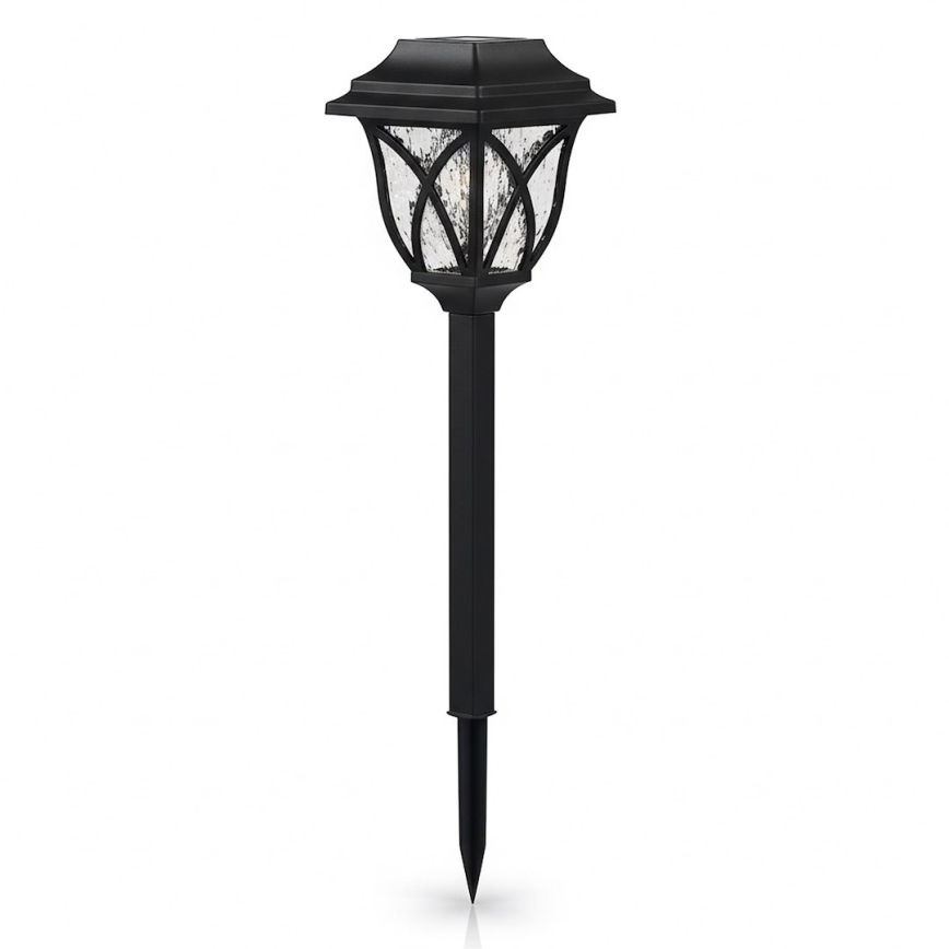 LED solcellelampe LAWN LED/1,2V 100 mAh 3000K 44 cm IP44 sort