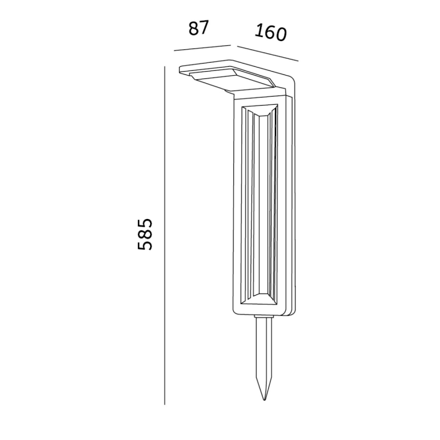 LED solcellelampe LED/0,2W/3,7V 6500K IP44 2200 mAh